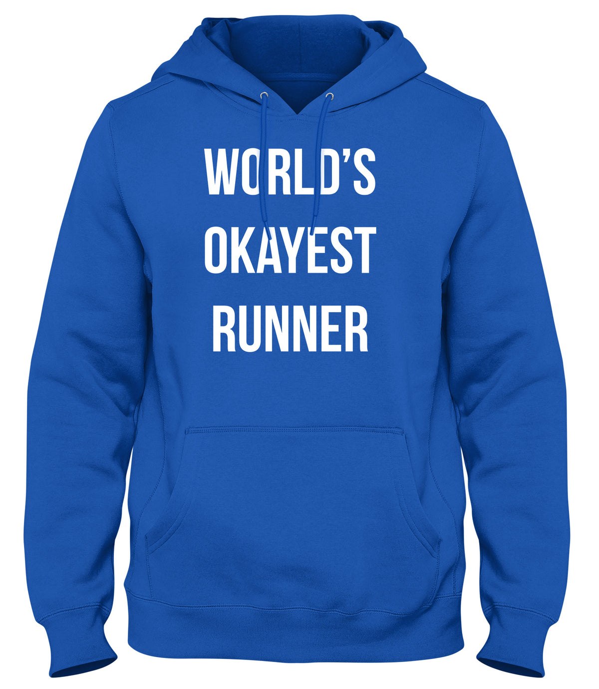WORLD&#39;S OKAYEST RUNNER MENS LADIES WOMENS UNISEX HOODIE