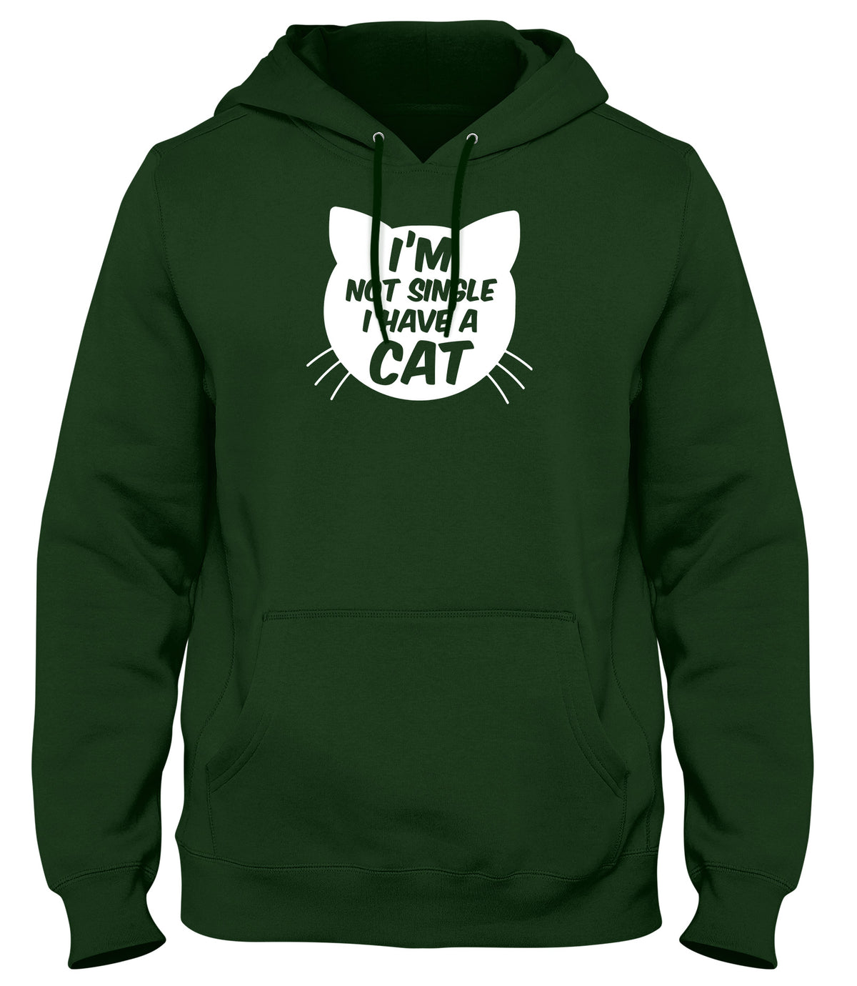 I&#39;M NOT SINGLE I HAVE A CAT WOMENS LADIES MENS UNISEX HOODIE