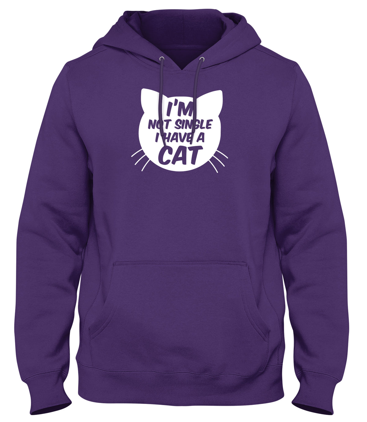 I&#39;M NOT SINGLE I HAVE A CAT WOMENS LADIES MENS UNISEX HOODIE