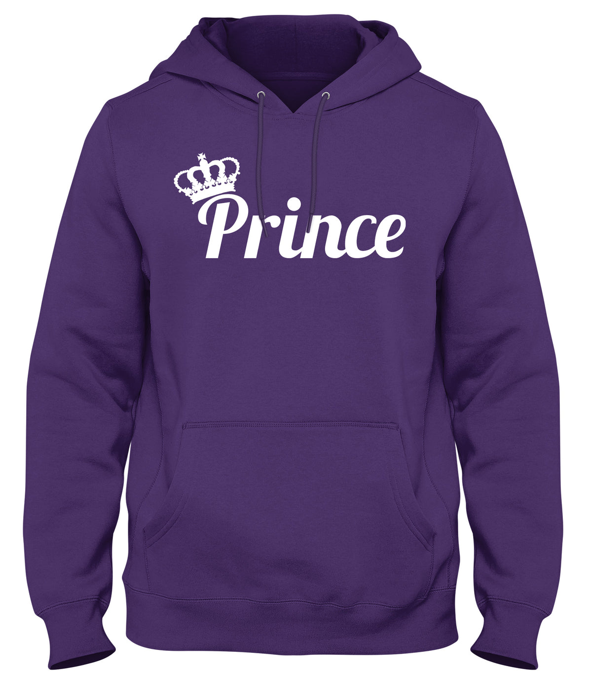 PRINCE AND CROWN MENS WOMENS LADIES UNISEX FUNNY SLOGAN HOODIE