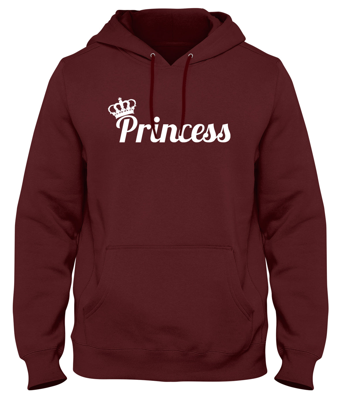 PRINCESS AND CROWN MENS WOMENS LADIES UNISEX FUNNY SLOGAN HOODIE