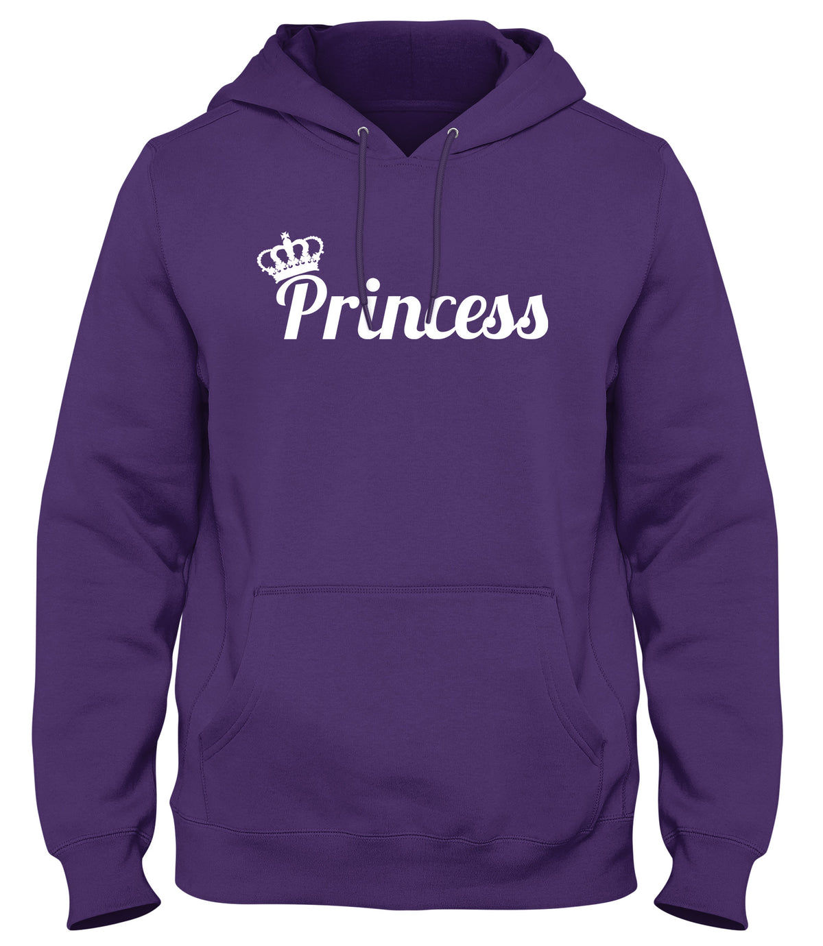 PRINCESS AND CROWN MENS WOMENS LADIES UNISEX FUNNY SLOGAN HOODIE