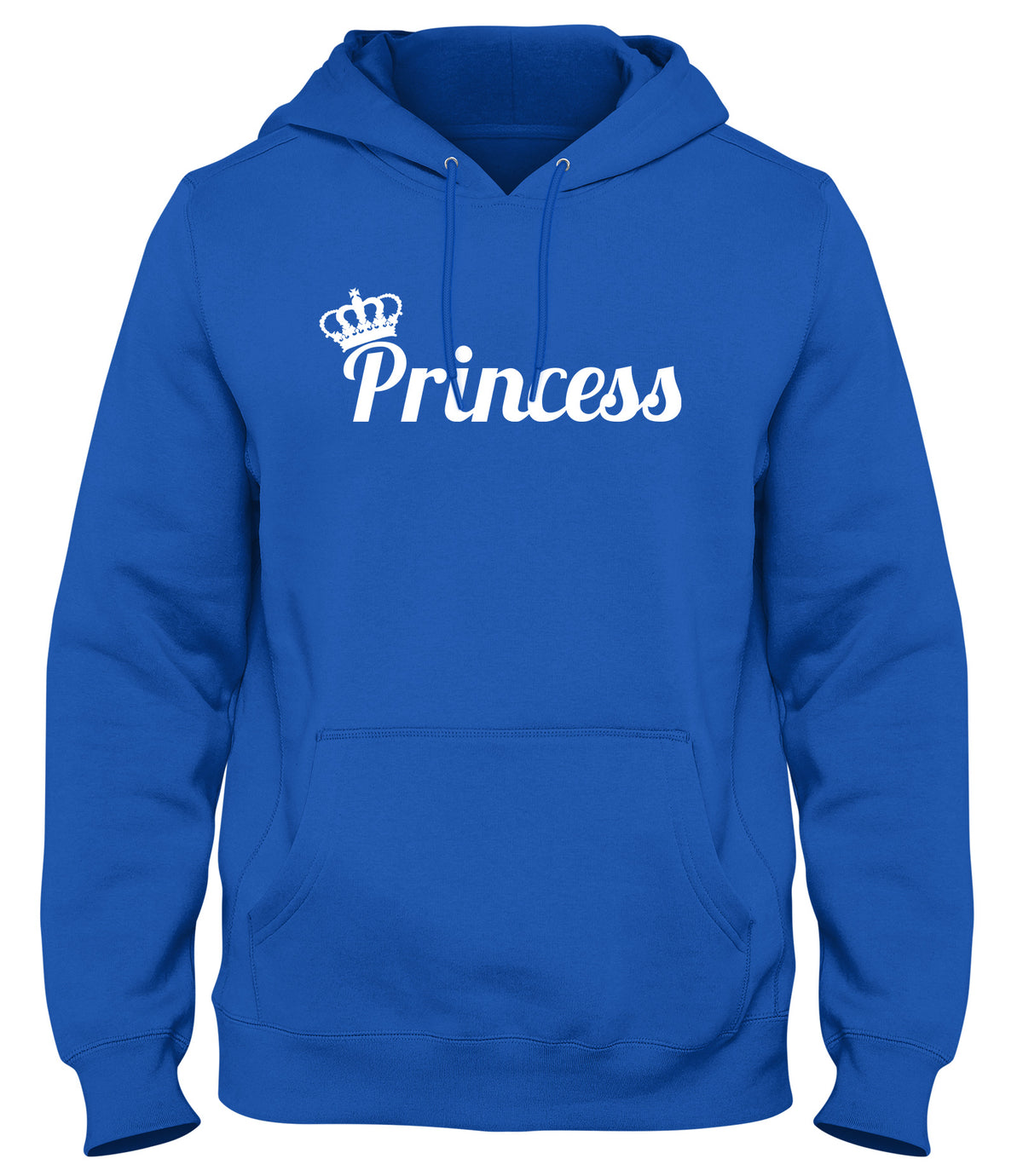 PRINCESS AND CROWN MENS WOMENS LADIES UNISEX FUNNY SLOGAN HOODIE