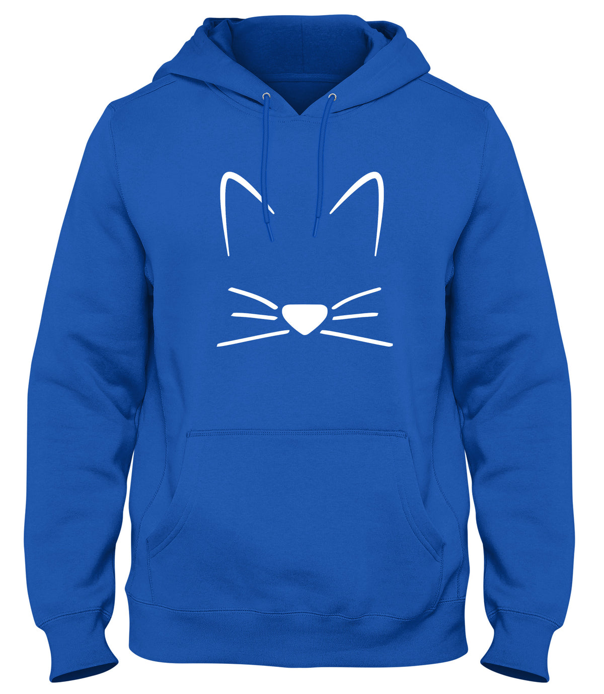 MEOW CAT KITTEN WHISKERS MENS WOMENS UNISEX FUNNY HOODIE