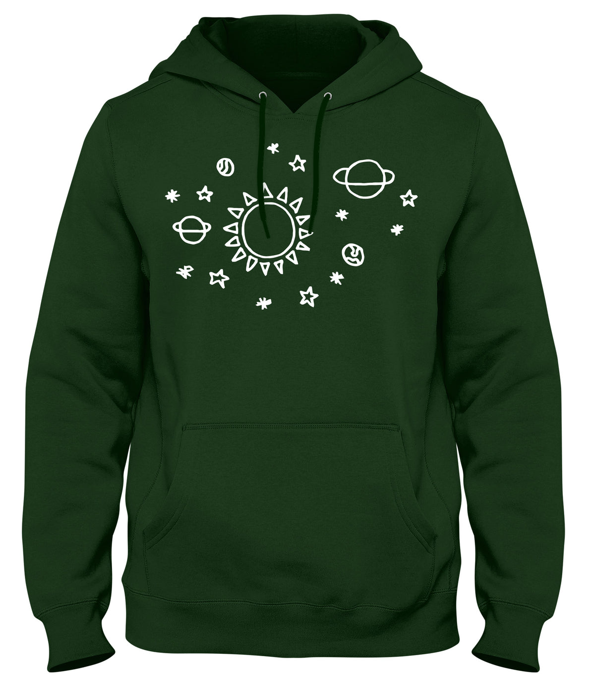 SPACE PATTERN SOLAR SYSTEM MENS WOMENS LADIES UNISEX FUNNY SLOGAN HOODIE