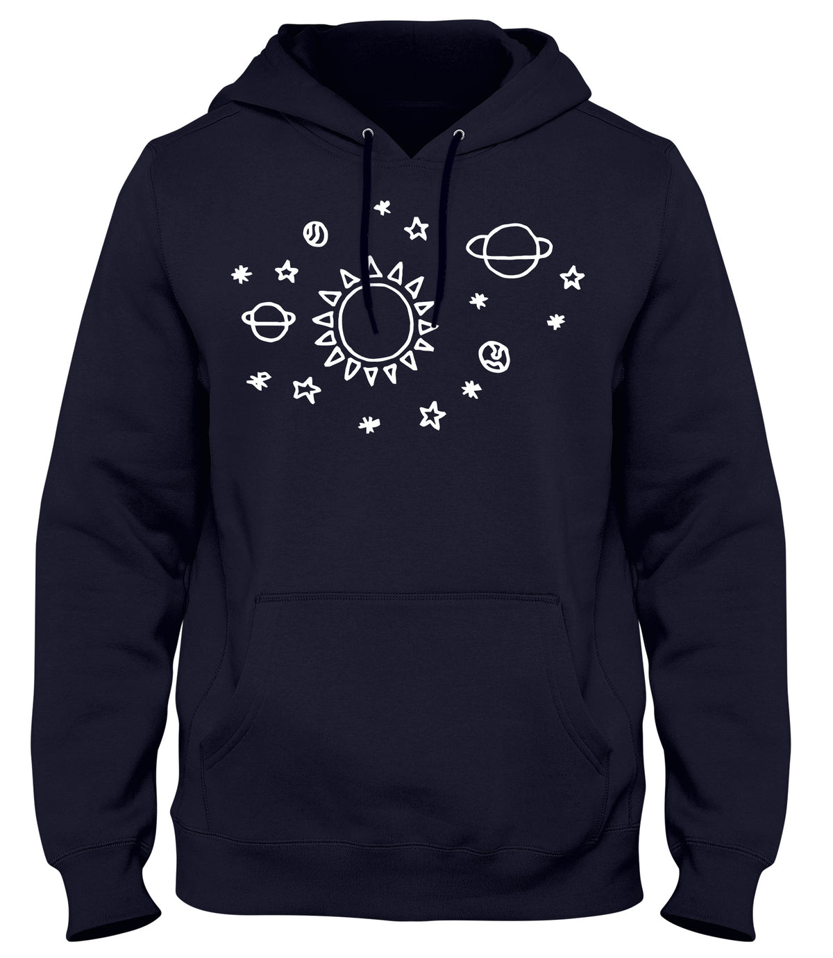 SPACE PATTERN SOLAR SYSTEM MENS WOMENS LADIES UNISEX FUNNY SLOGAN HOODIE