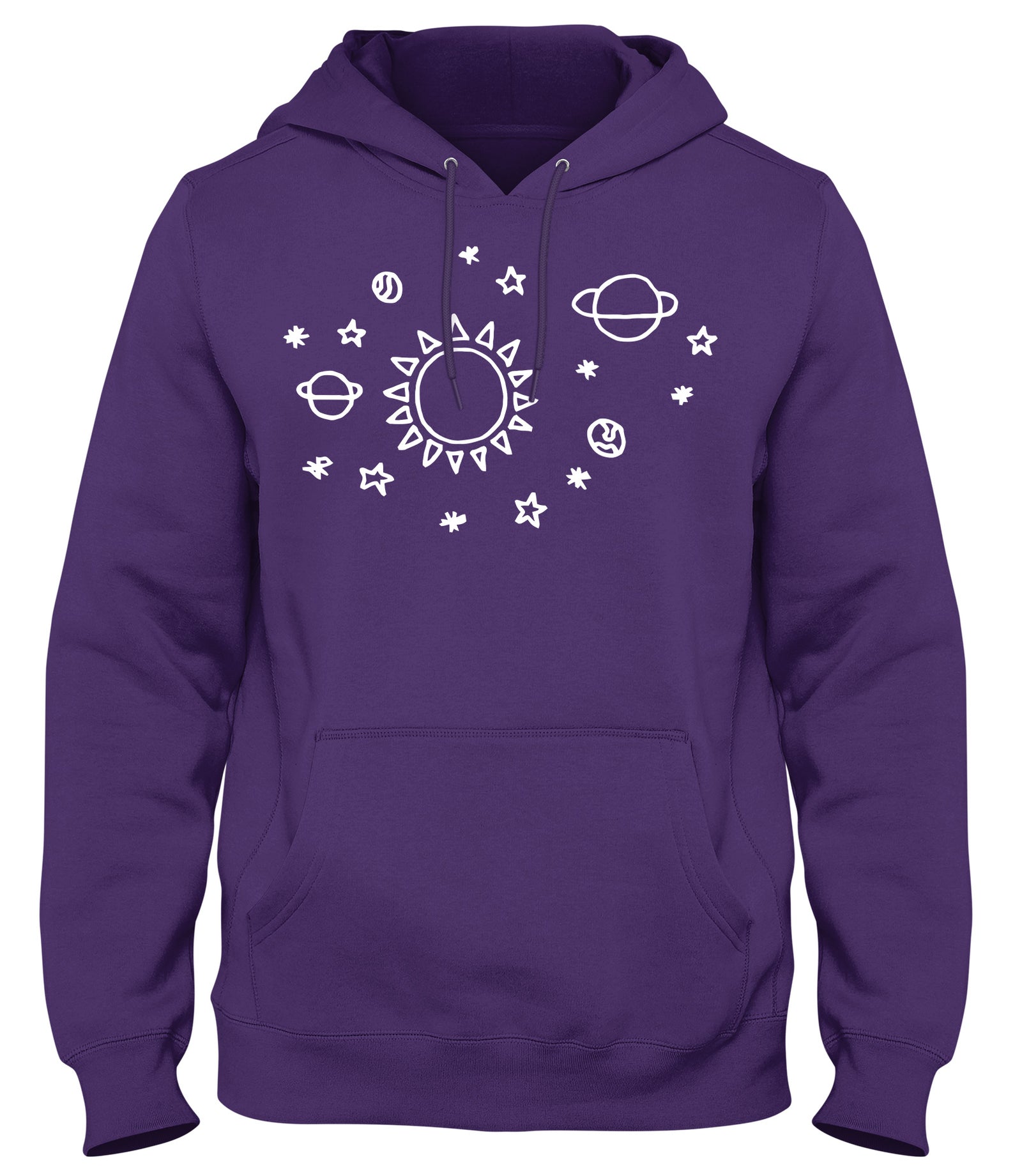 SPACE PATTERN SOLAR SYSTEM MENS WOMENS LADIES UNISEX FUNNY SLOGAN HOODIE