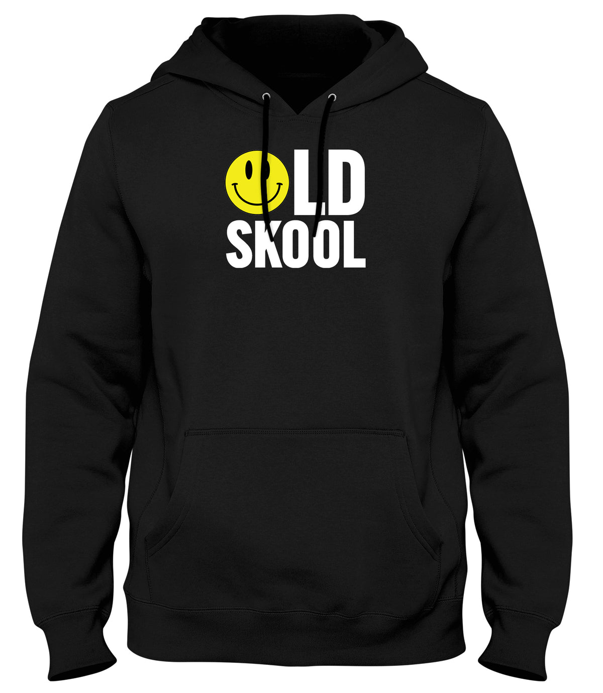 OLD SKOOL SMILEY MENS WOMENS LADIES UNISEX FUNNY SLOGAN HOODIE