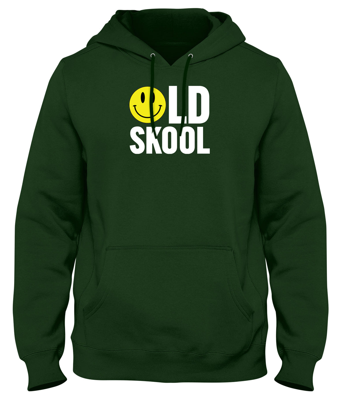OLD SKOOL SMILEY MENS WOMENS LADIES UNISEX FUNNY SLOGAN HOODIE