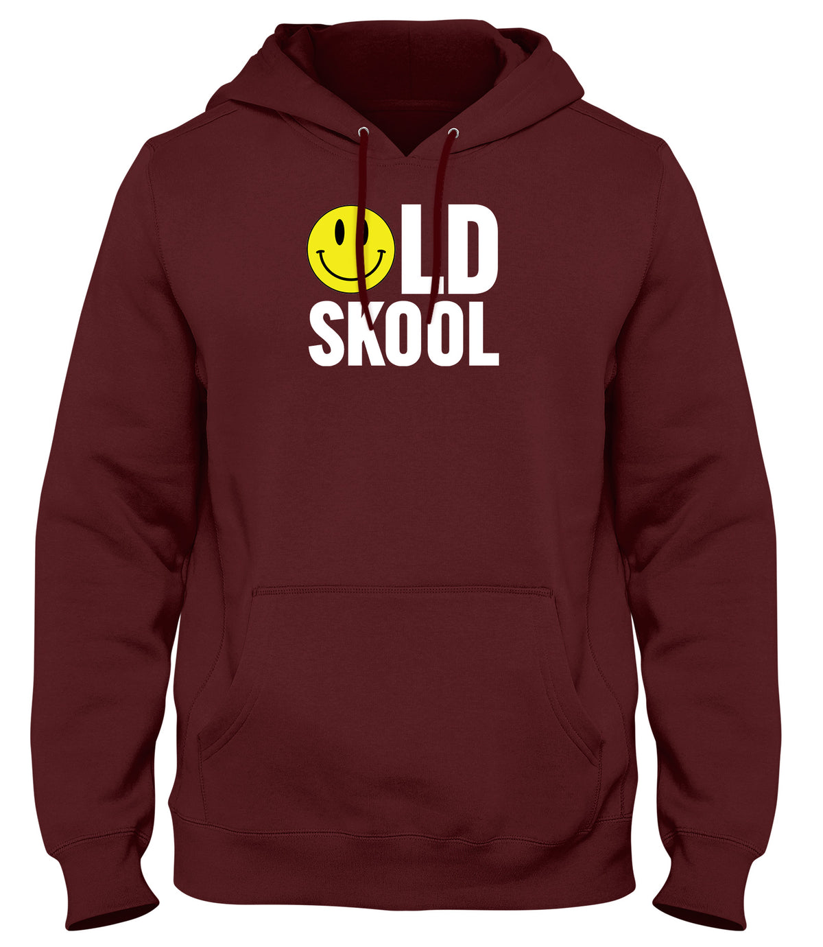 OLD SKOOL SMILEY MENS WOMENS LADIES UNISEX FUNNY SLOGAN HOODIE