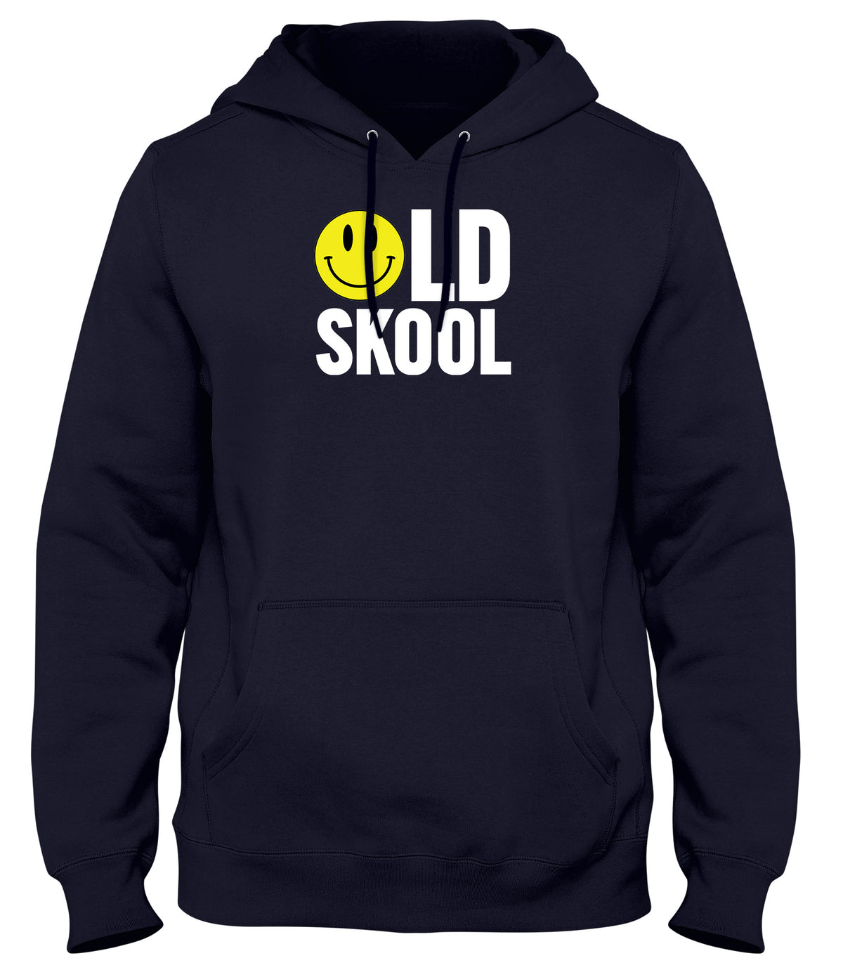 OLD SKOOL SMILEY MENS WOMENS LADIES UNISEX FUNNY SLOGAN HOODIE