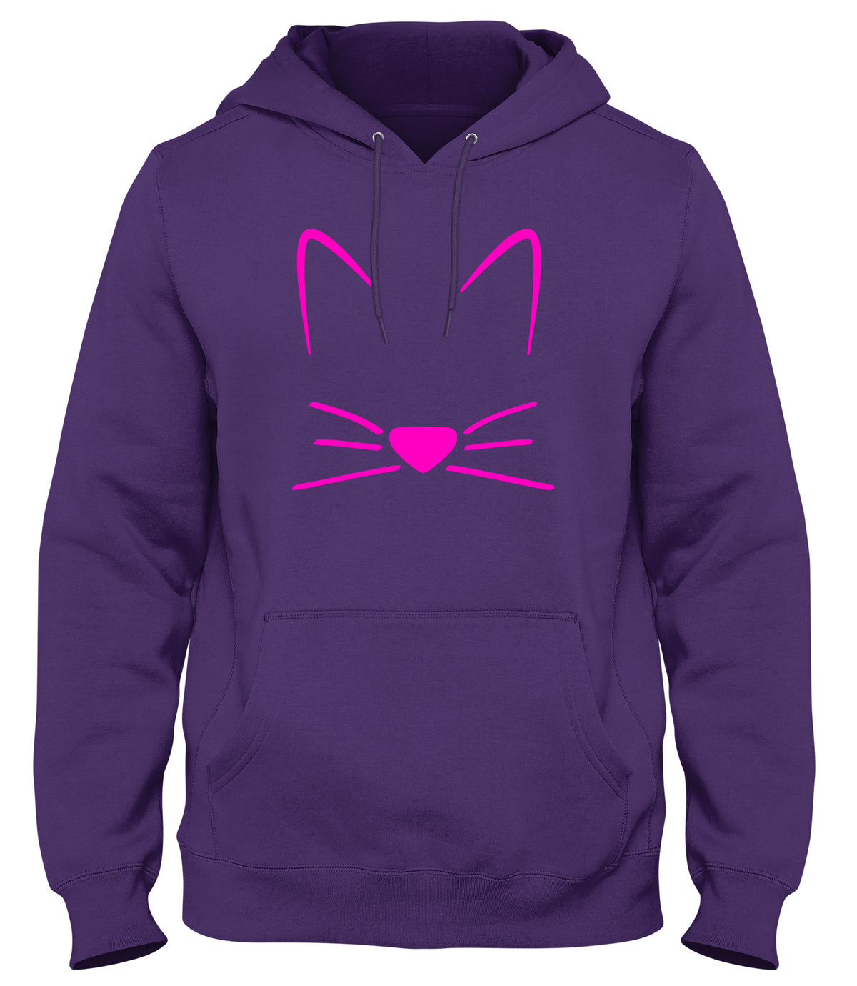 MEOW CAT KITTEN BREAST PRINT MENS WOMENS UNISEX FUNNY HOODIE