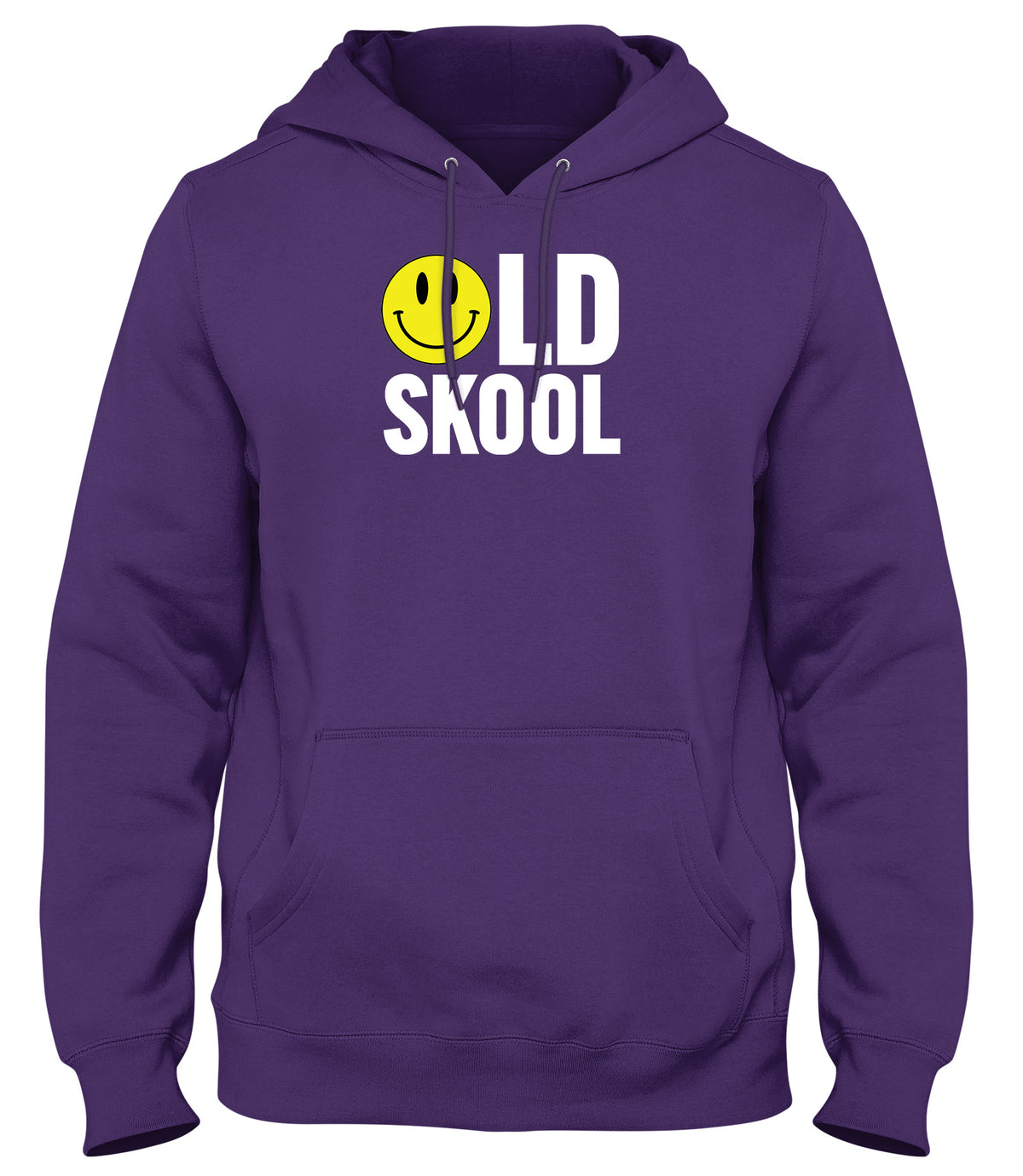 OLD SKOOL SMILEY MENS WOMENS LADIES UNISEX FUNNY SLOGAN HOODIE