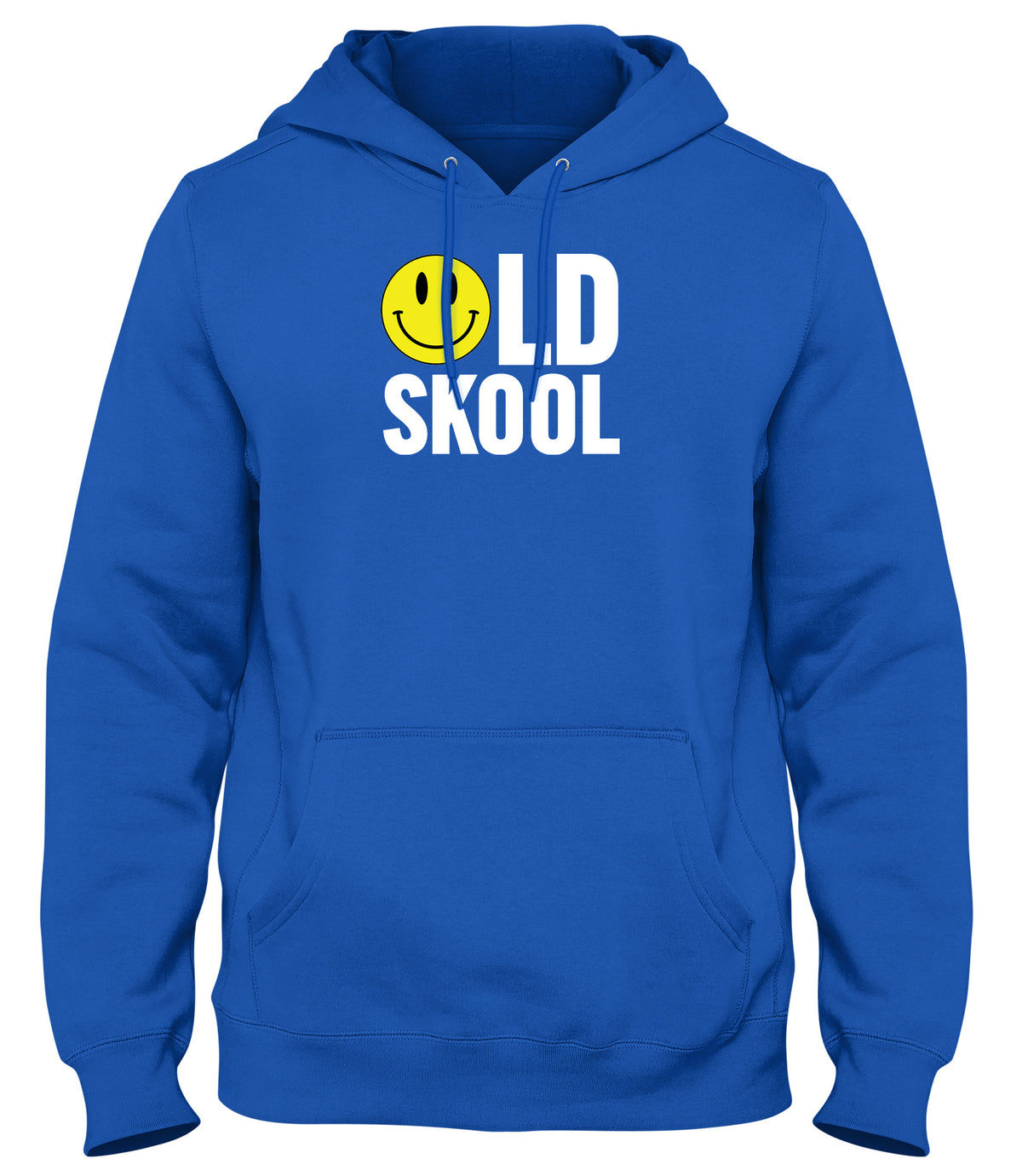 OLD SKOOL SMILEY MENS WOMENS LADIES UNISEX FUNNY SLOGAN HOODIE