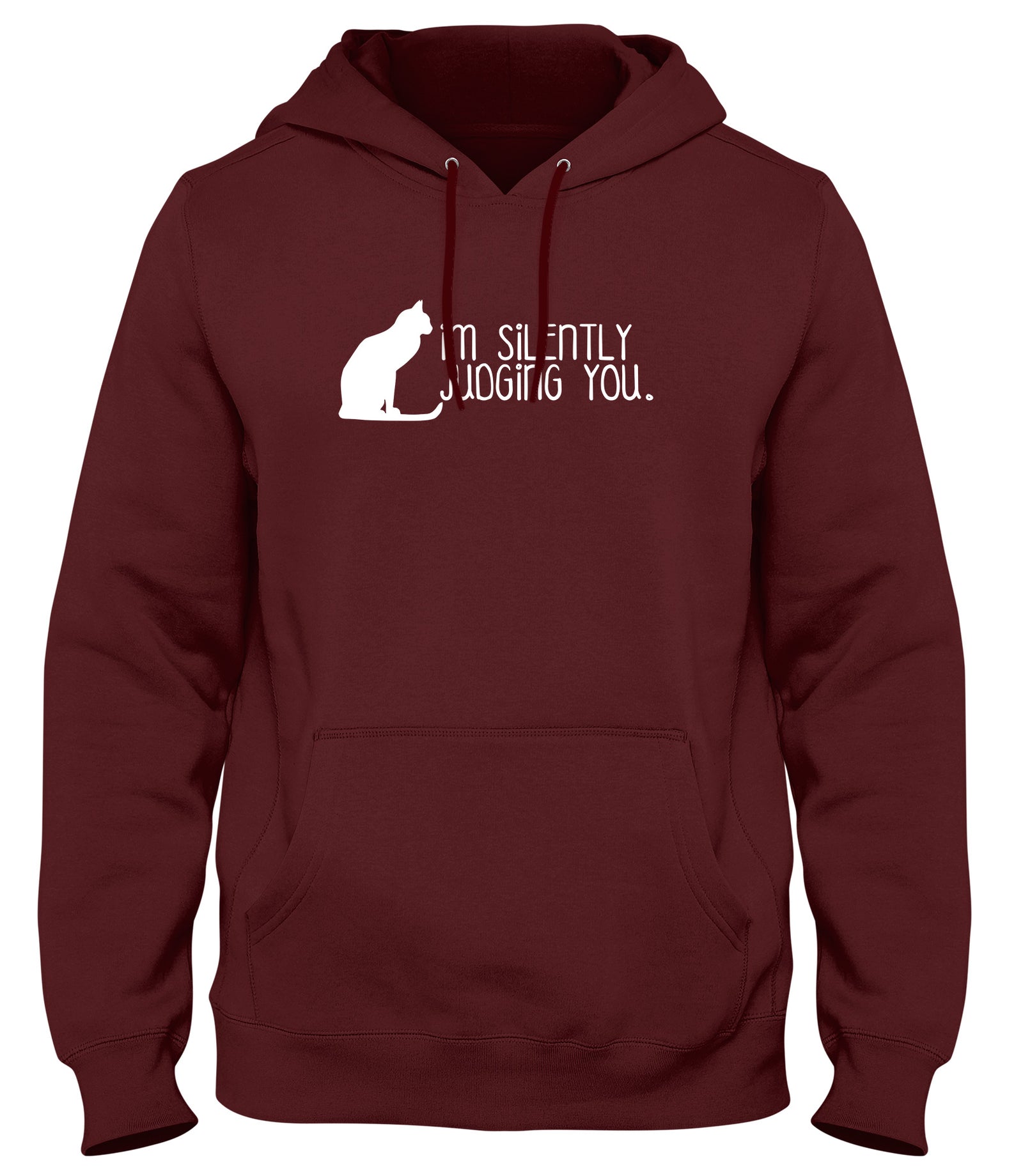 I'M SILENTLY JUDGING YOU MENS LADIES WOMENS UNISEX HOODIE