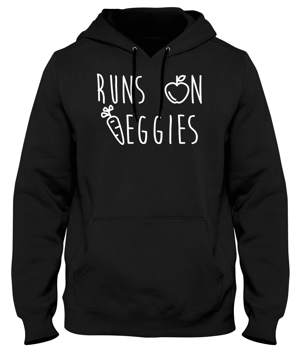 RUNS ON VEGGIES WOMENS LADIES MENS UNISEX HOODIE