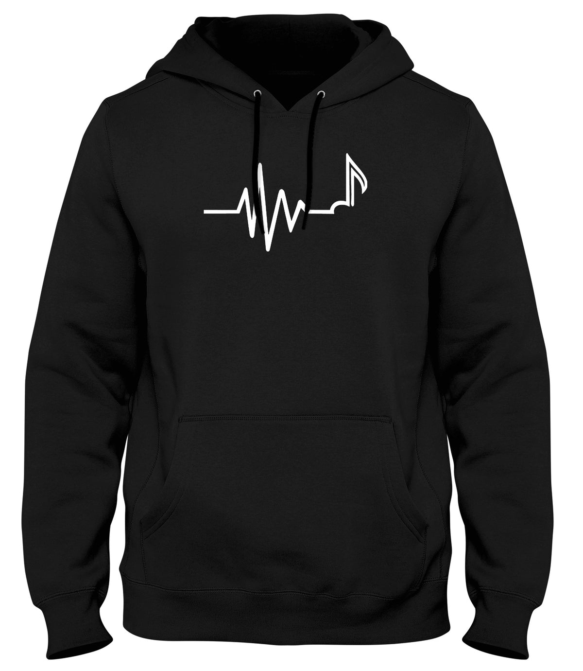 MUSIC HEARTBEAT MENS WOMENS LADIES UNISEX FUNNY SLOGAN HOODIE