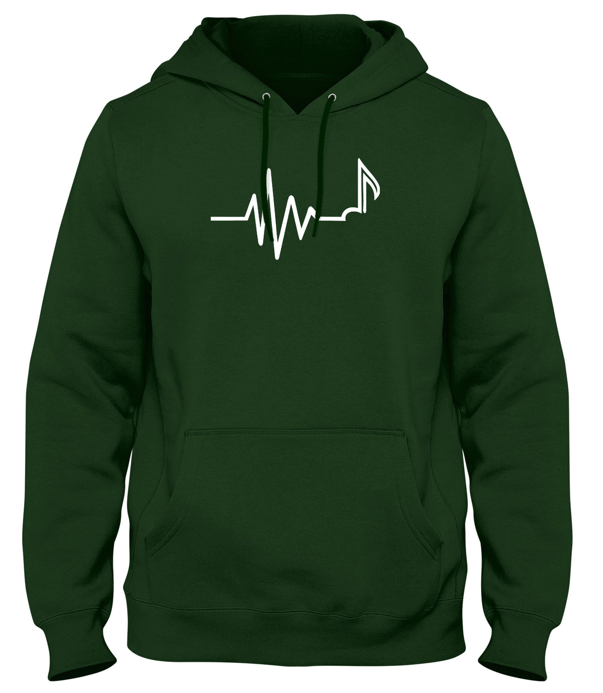 MUSIC HEARTBEAT MENS WOMENS LADIES UNISEX FUNNY SLOGAN HOODIE