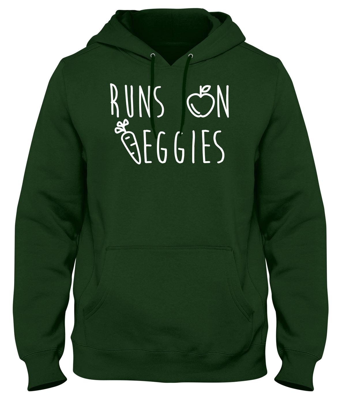 RUNS ON VEGGIES WOMENS LADIES MENS UNISEX HOODIE