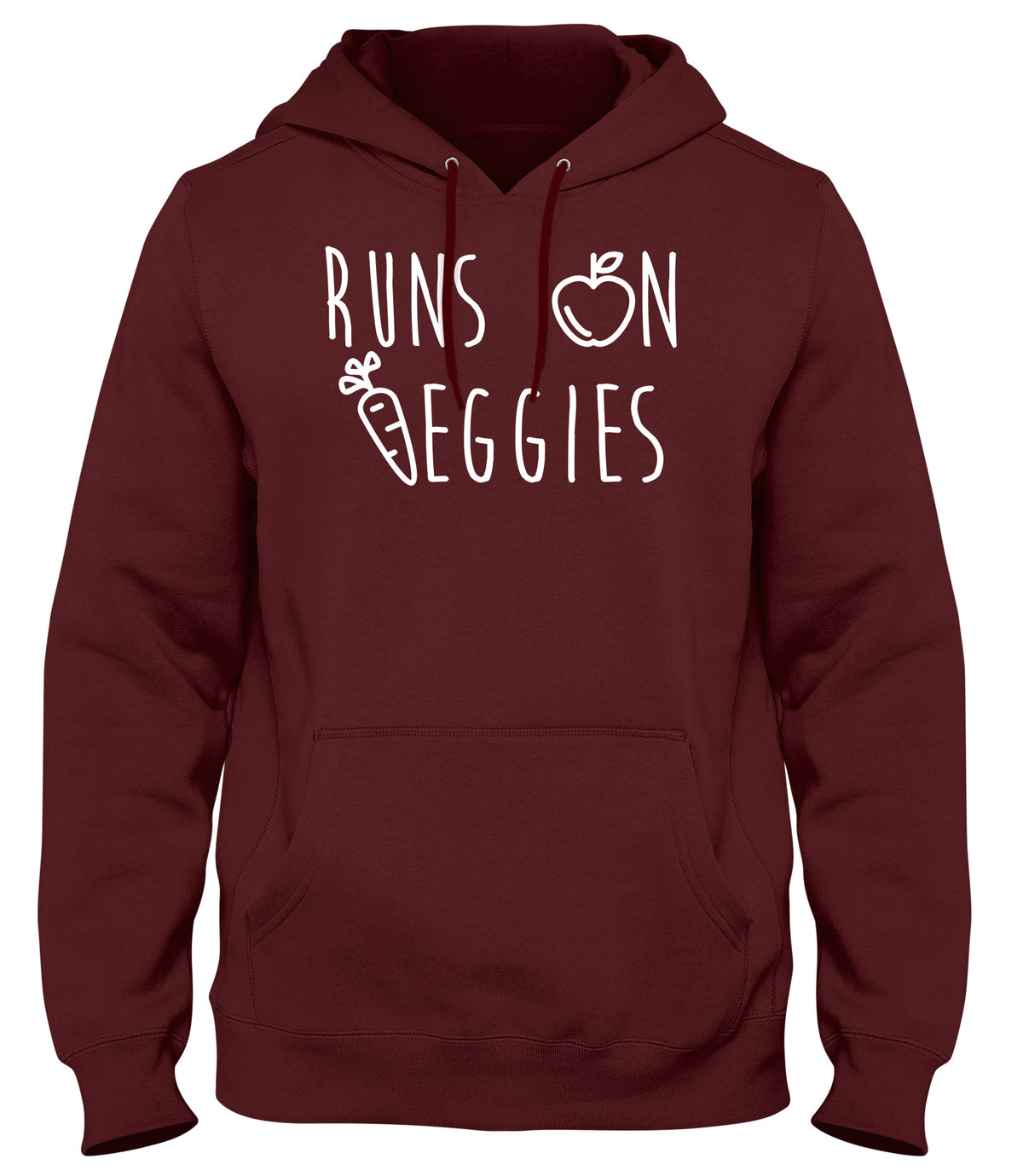 RUNS ON VEGGIES WOMENS LADIES MENS UNISEX HOODIE