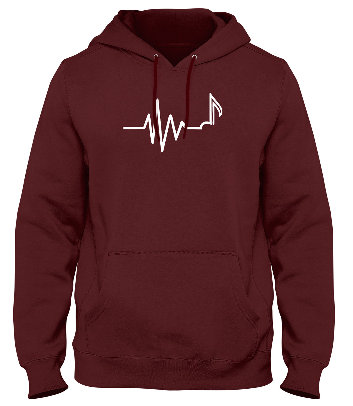 MUSIC HEARTBEAT MENS WOMENS LADIES UNISEX FUNNY SLOGAN HOODIE