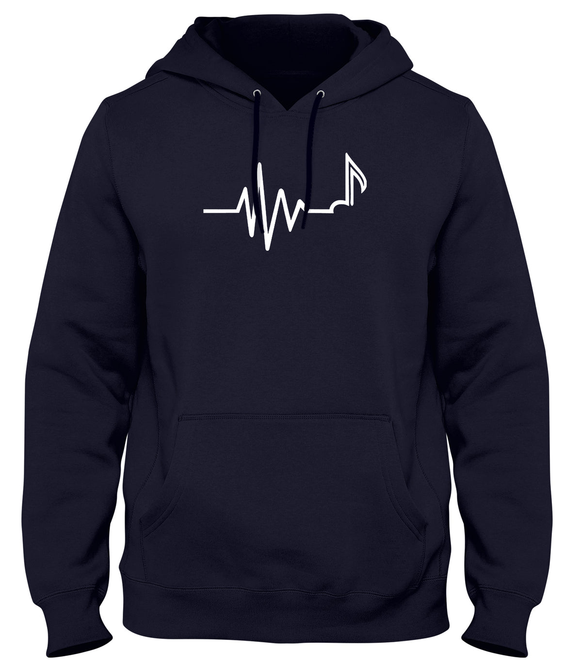 MUSIC HEARTBEAT MENS WOMENS LADIES UNISEX FUNNY SLOGAN HOODIE