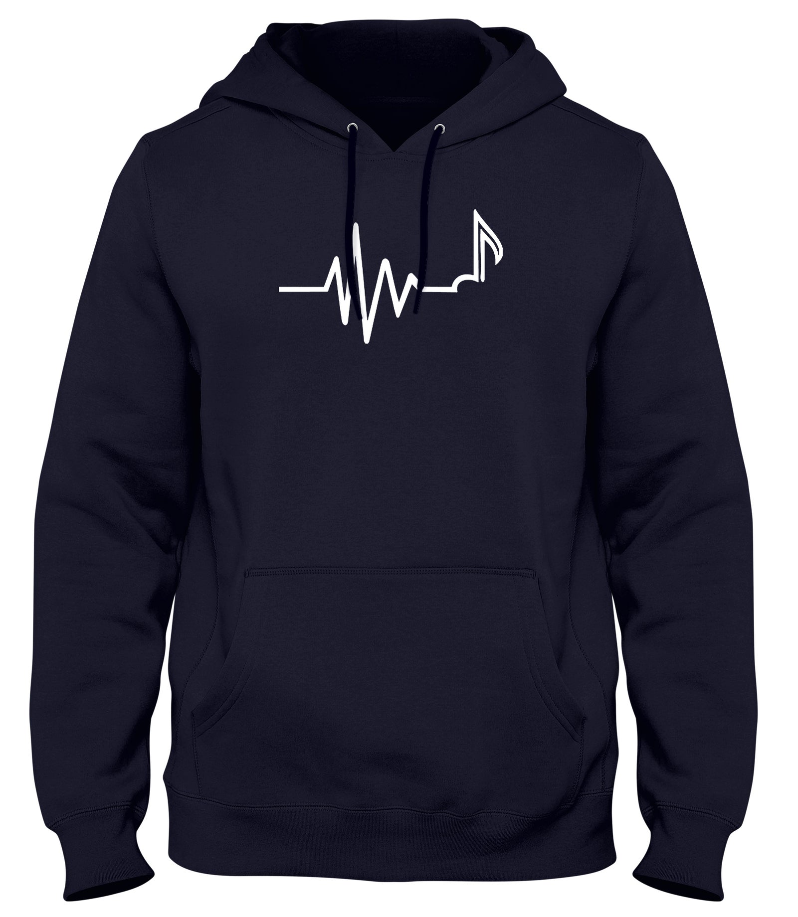 MUSIC HEARTBEAT MENS WOMENS LADIES UNISEX FUNNY SLOGAN HOODIE
