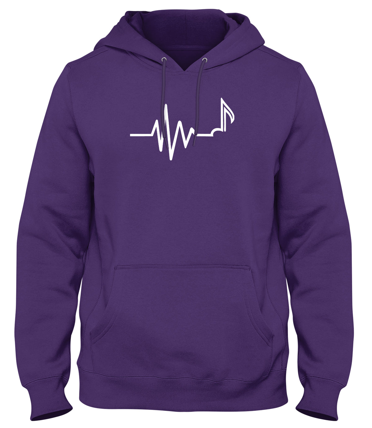 MUSIC HEARTBEAT MENS WOMENS LADIES UNISEX FUNNY SLOGAN HOODIE
