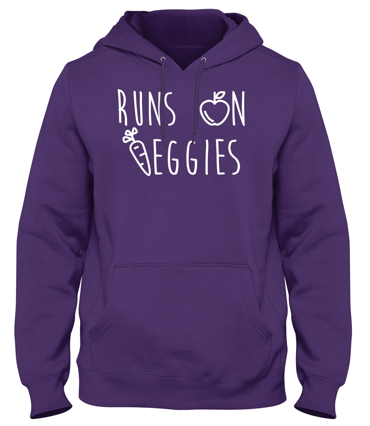 RUNS ON VEGGIES WOMENS LADIES MENS UNISEX HOODIE