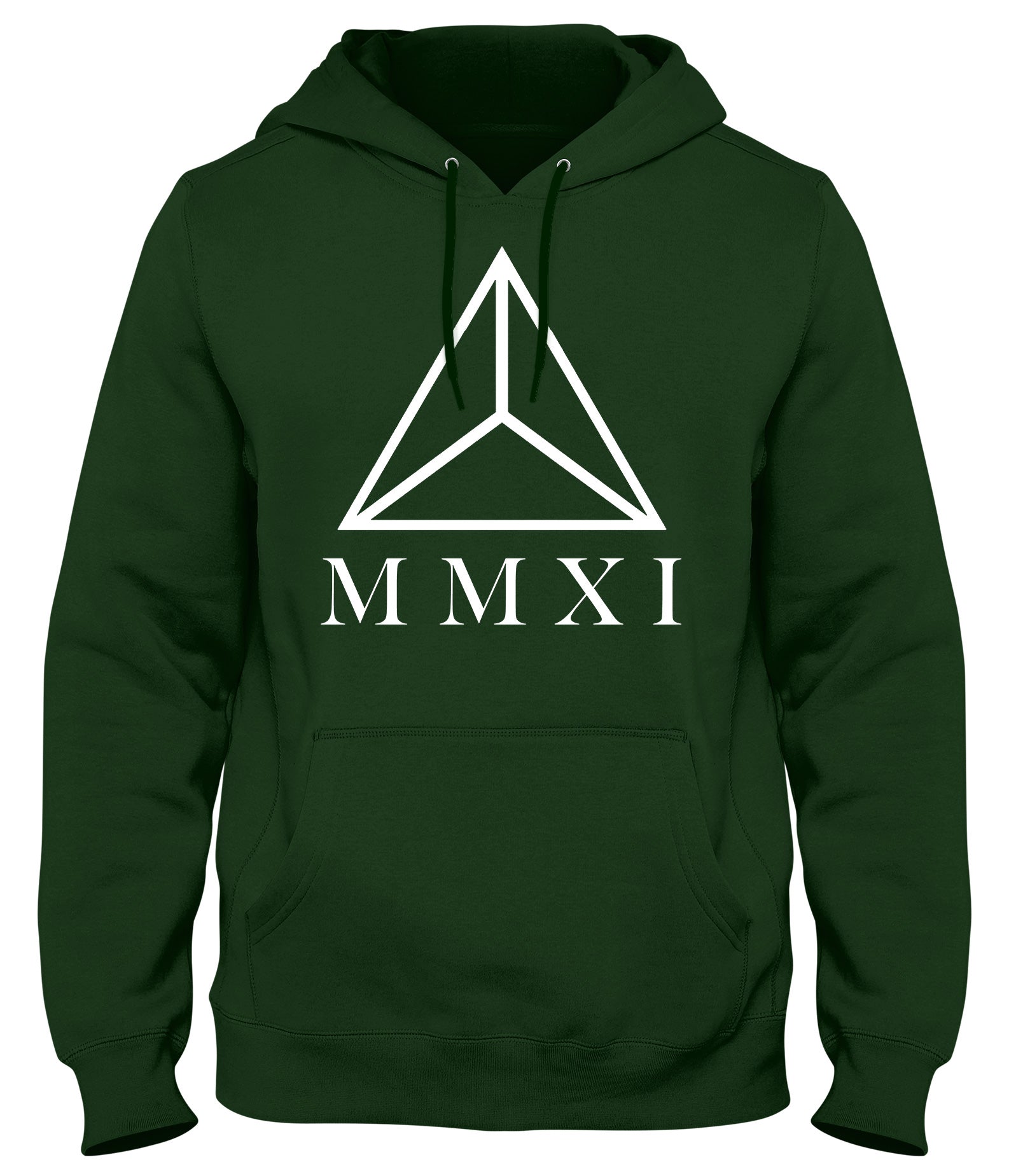 MMXI ROMAN NUMERALS TRIANGLE MENS WOMENS UNISEX FUNNY HOODIE