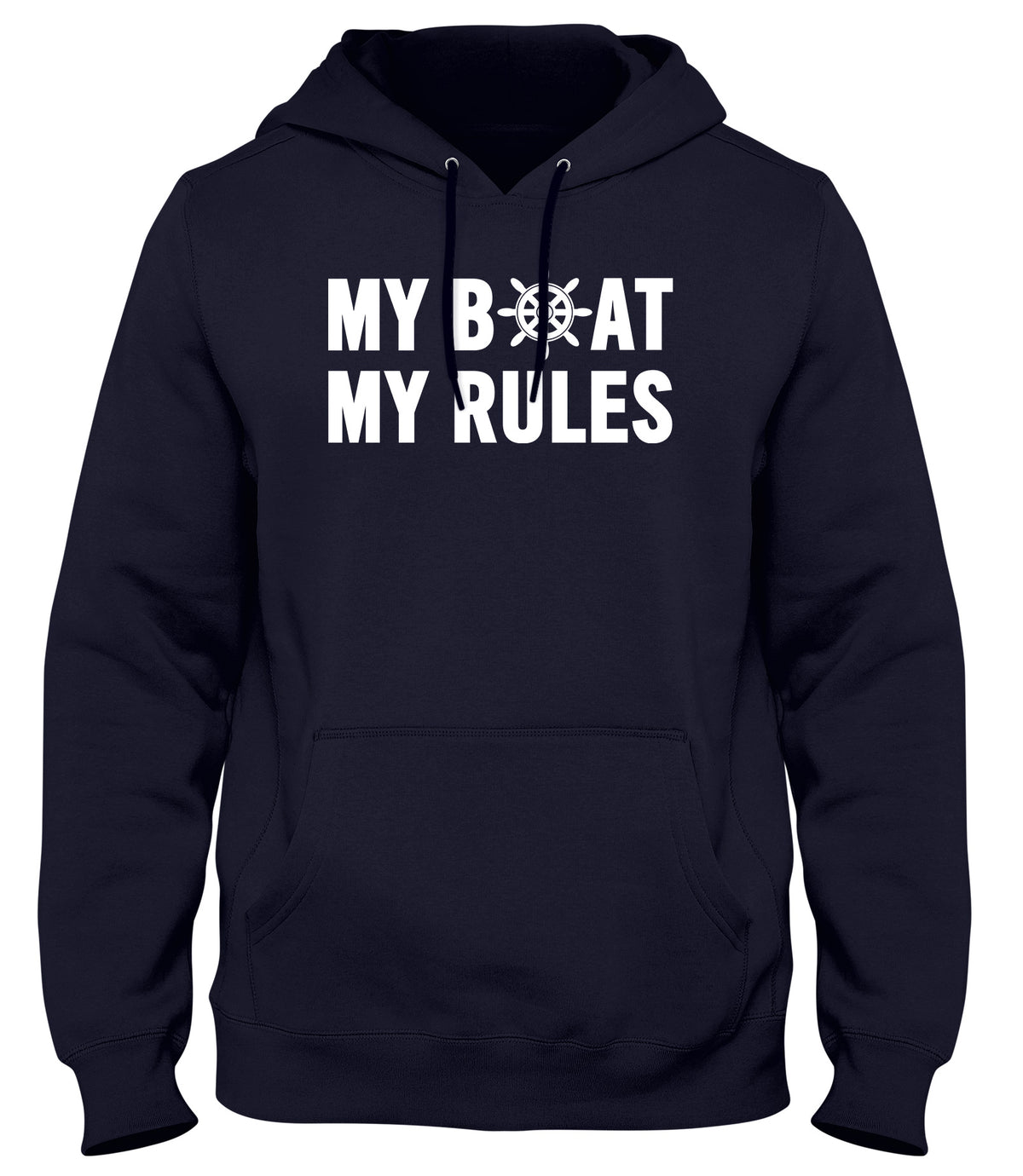 MY BOAT MY RULES MENS WOMENS LADIES UNISEX FUNNY SLOGAN HOODIE