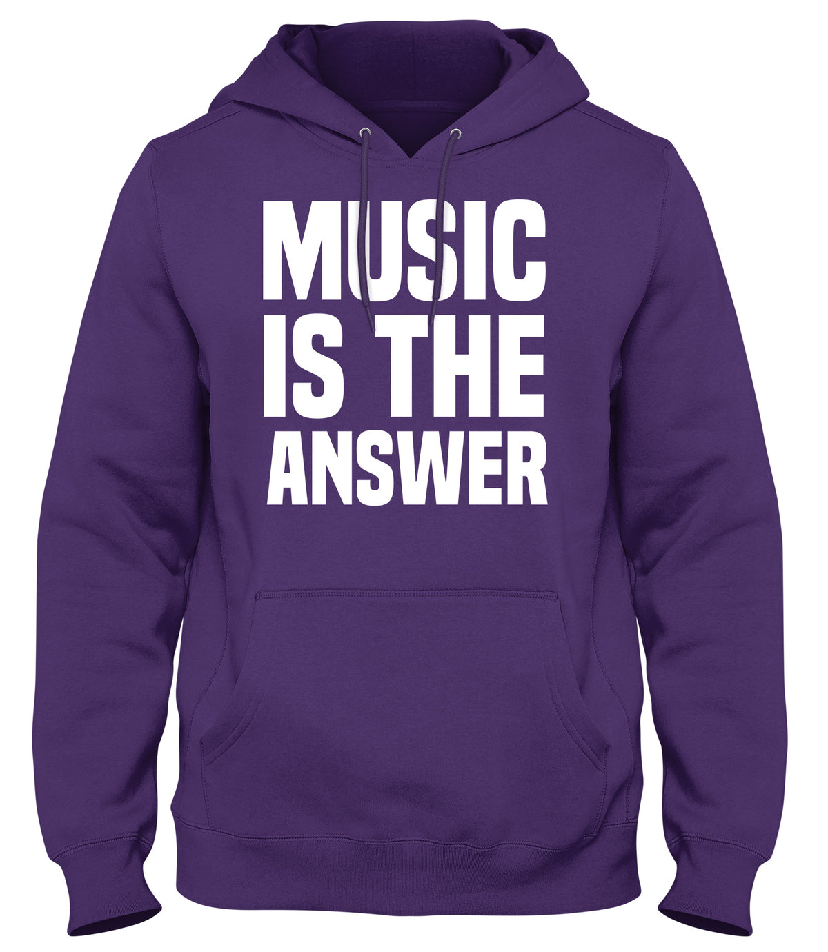 MUSIC IS THE ANSWER MENS WOMENS UNISEX FUNNY HOODIE
