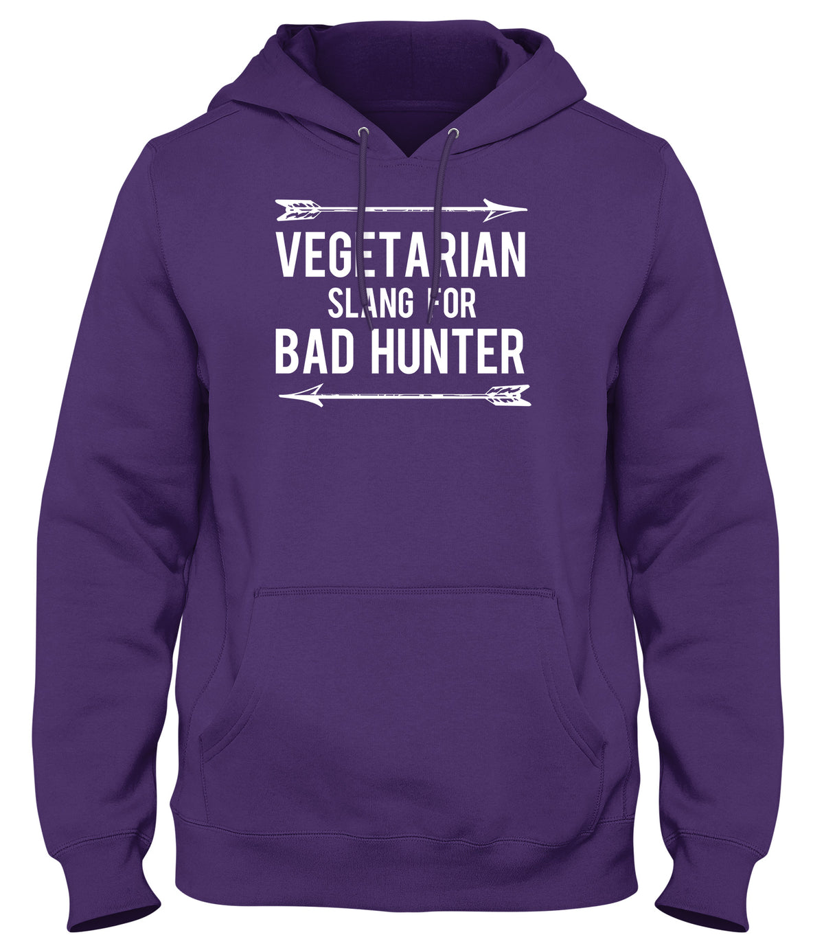 VEGETARIAN SLANG FOR BAD HUNTER WOMENS LADIES MENS UNISEX HOODIE