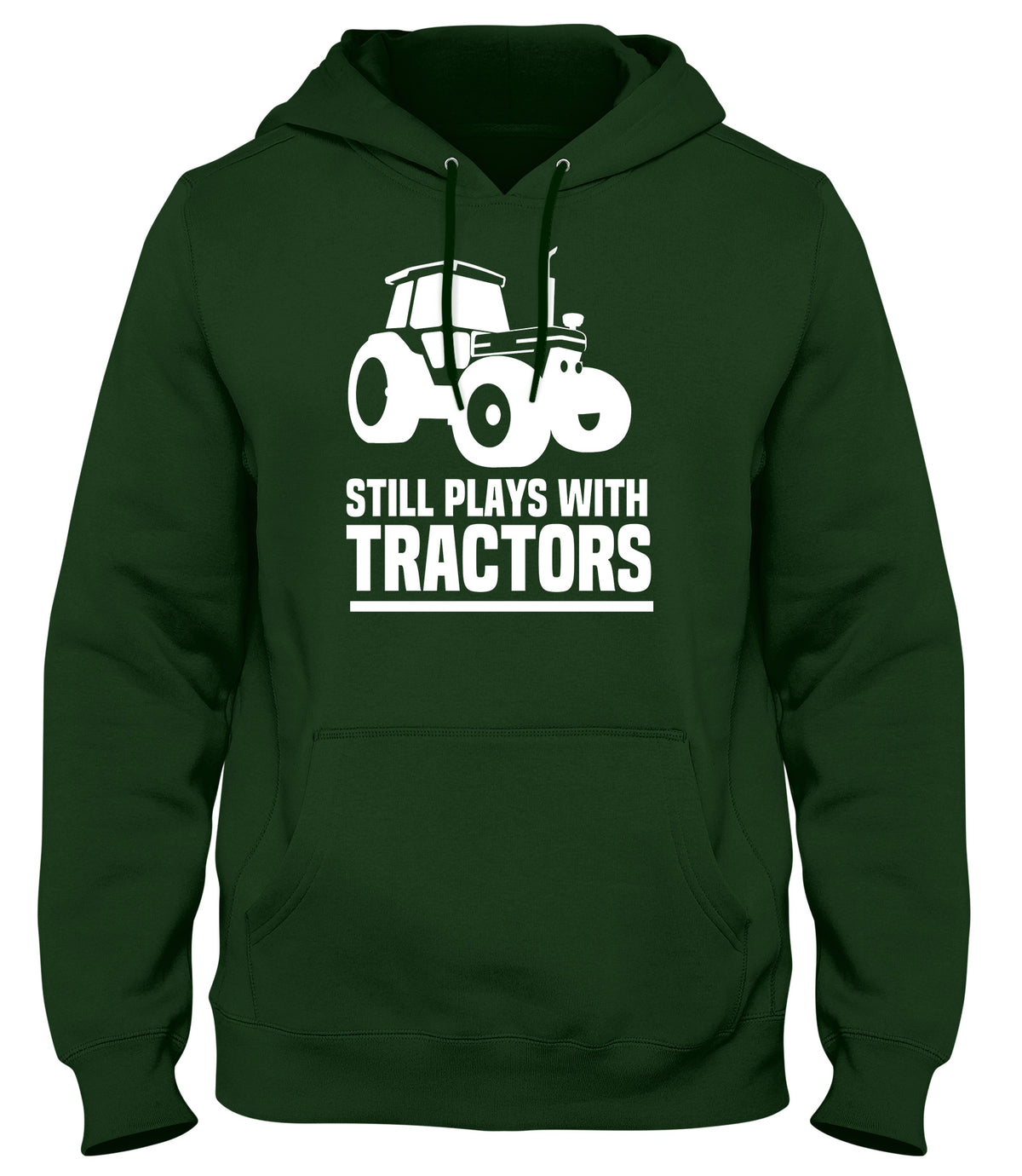 STILL PLAYS WITH TRACTORS MENS WOMENS LADIES UNISEX FUNNY SLOGAN HOODIE