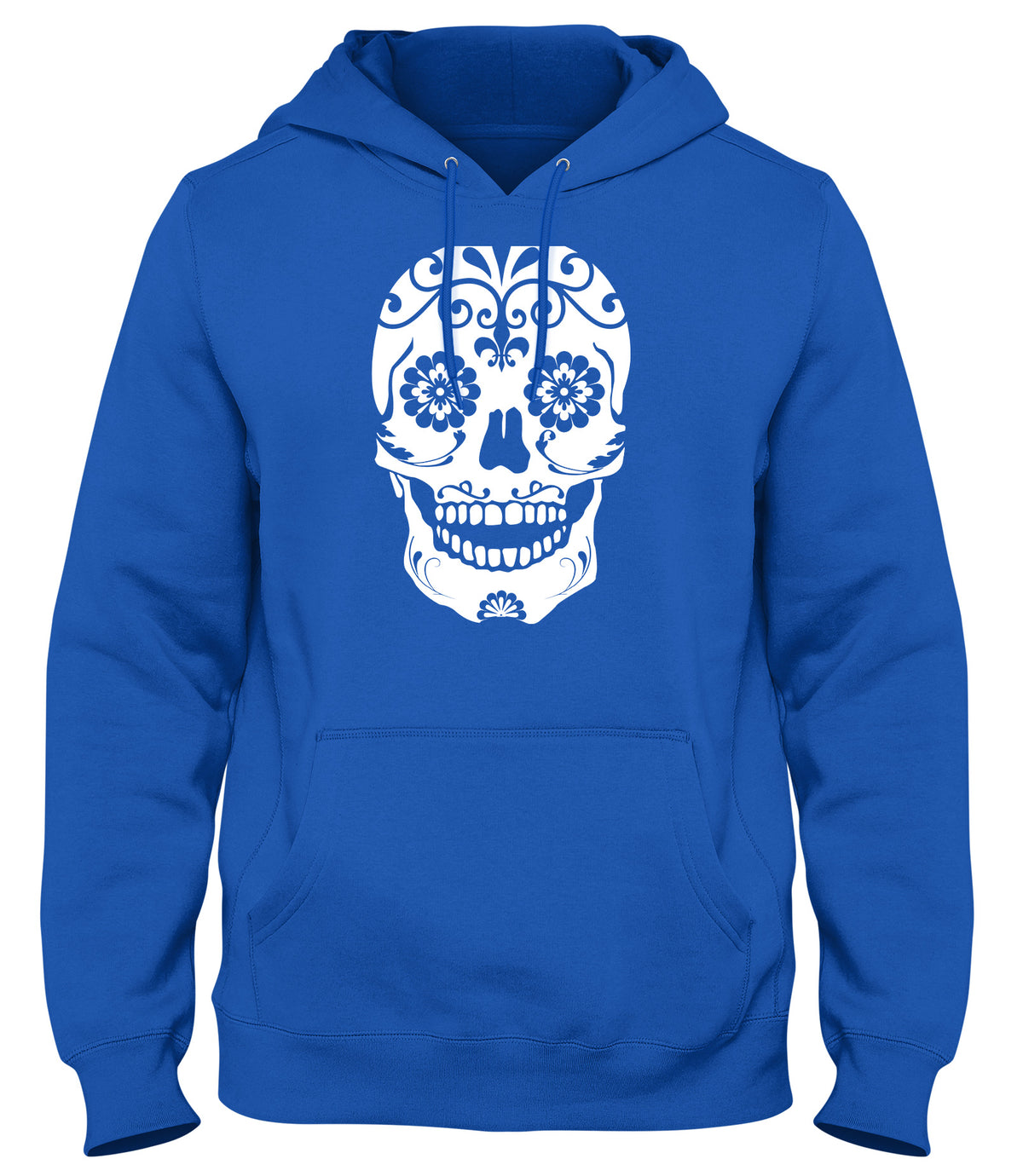 FLORAL SKULL MENS WOMENS UNISEX FUNNY HOODIE