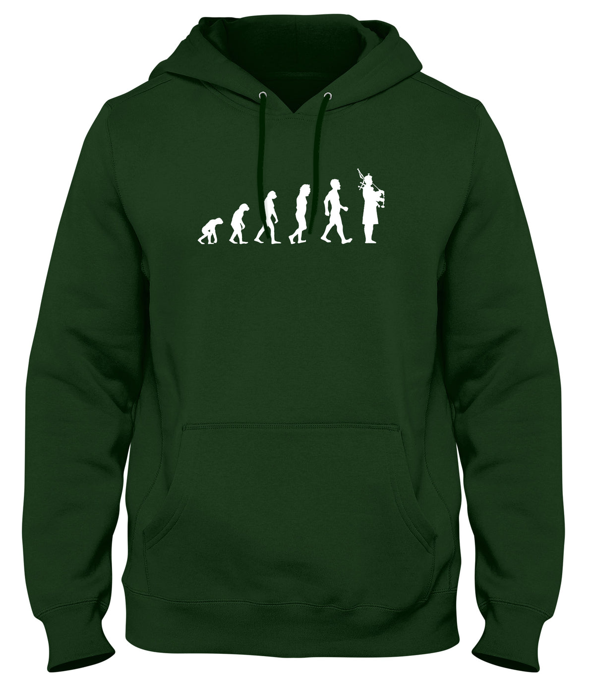 EVOLUTION OF BAGPIPES BAGPIPER MAN MENS WOMENS LADIES UNISEX FUNNY SLOGAN HOODIE