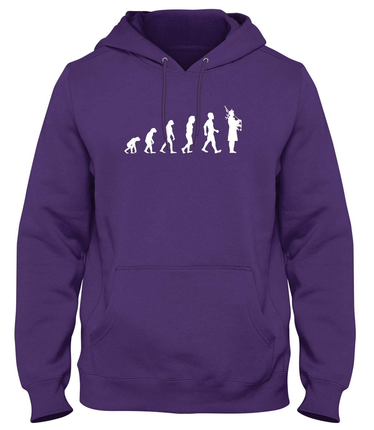 EVOLUTION OF BAGPIPES BAGPIPER MAN MENS WOMENS LADIES UNISEX FUNNY SLOGAN HOODIE