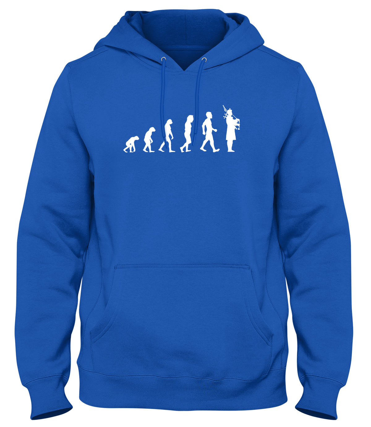 EVOLUTION OF BAGPIPES BAGPIPER MAN MENS WOMENS LADIES UNISEX FUNNY SLOGAN HOODIE