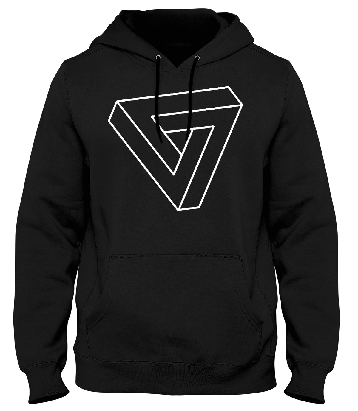 TRIANGLE ILLUSION ART MENS WOMENS UNISEX FUNNY HOODIE