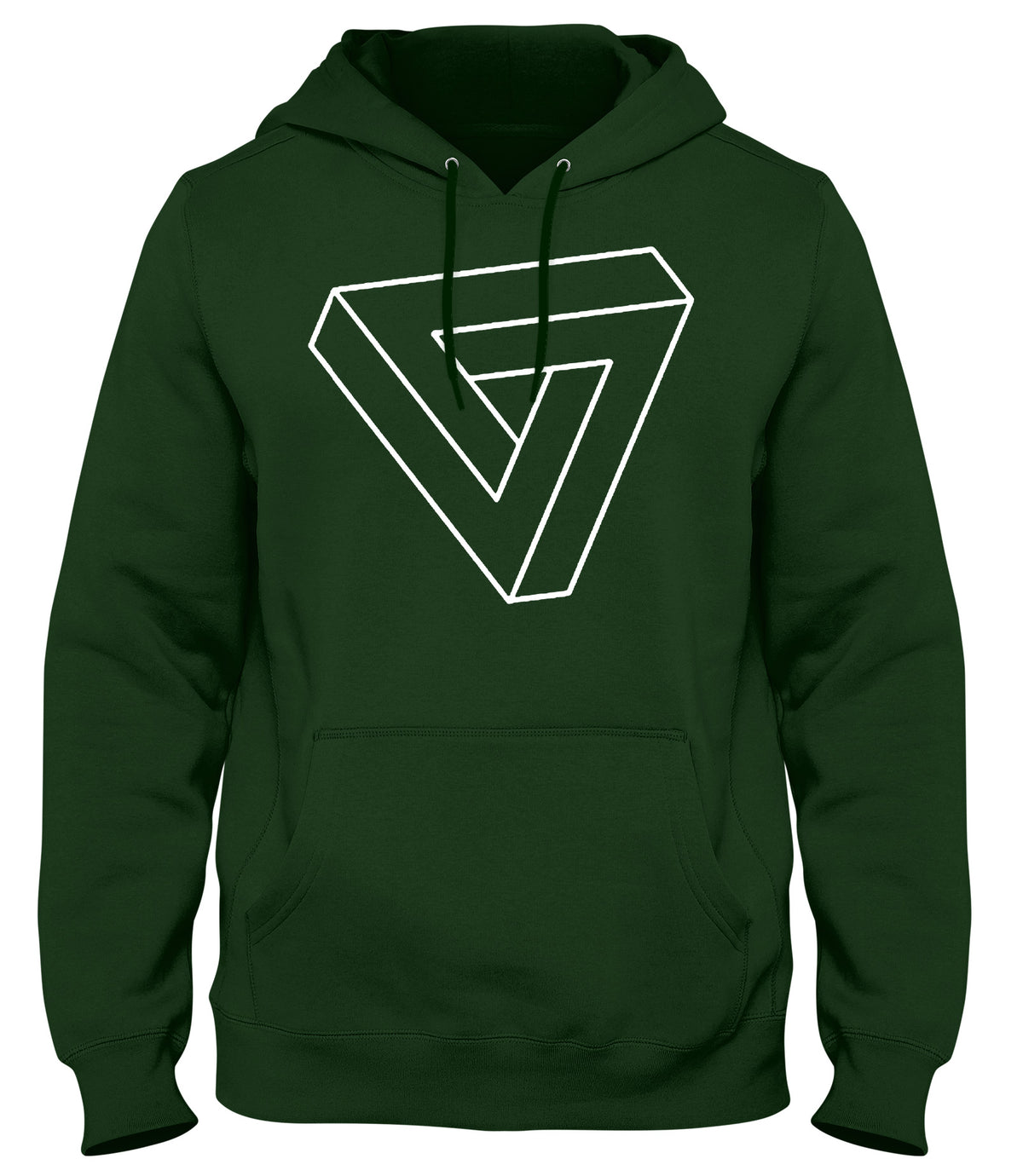 TRIANGLE ILLUSION ART MENS WOMENS UNISEX FUNNY HOODIE