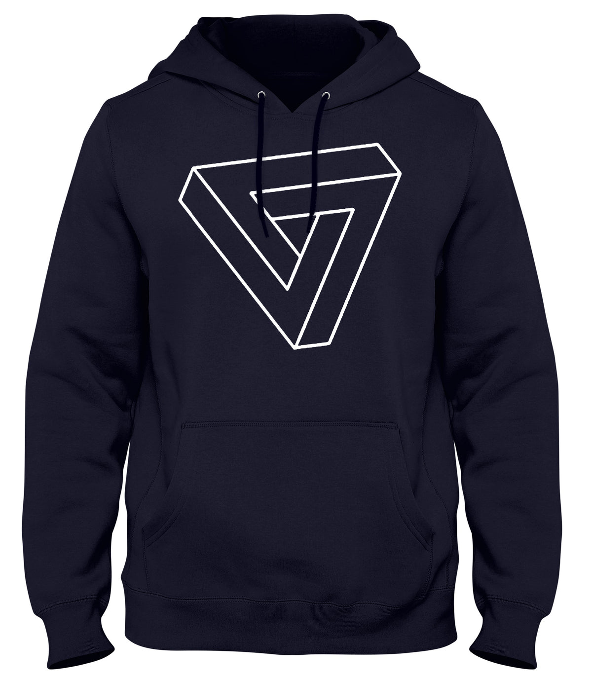 TRIANGLE ILLUSION ART MENS WOMENS UNISEX FUNNY HOODIE