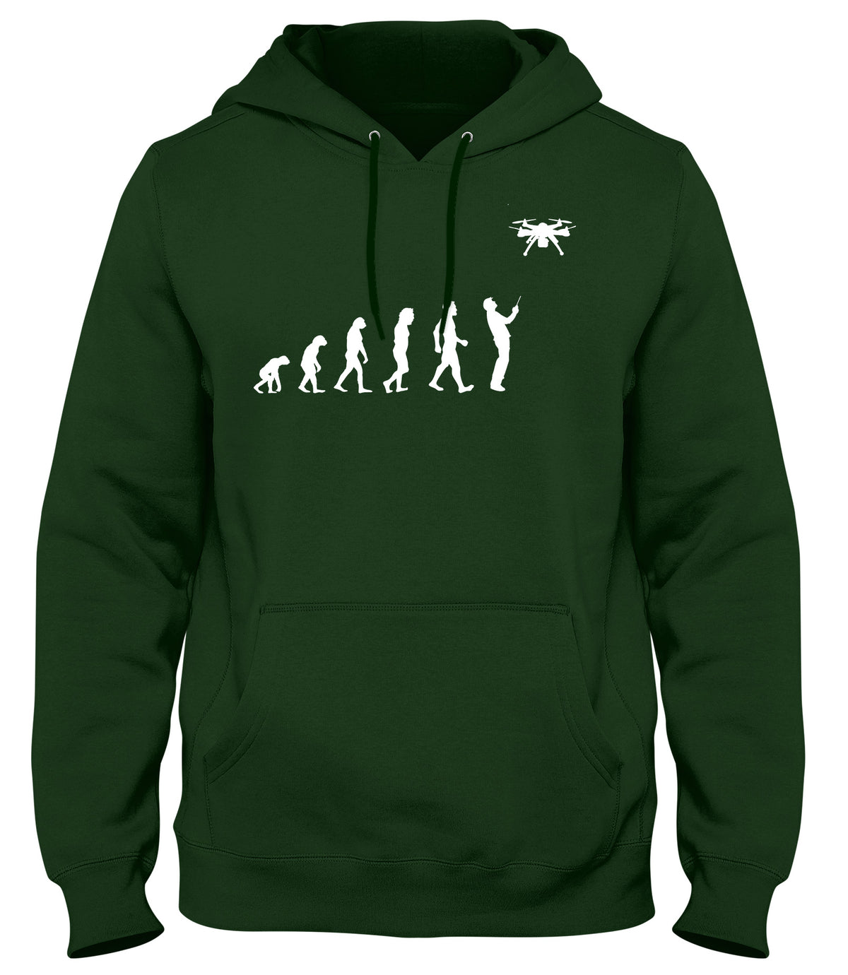 EVOLUTION OF DRONE MENS WOMENS LADIES UNISEX FUNNY SLOGAN HOODIE