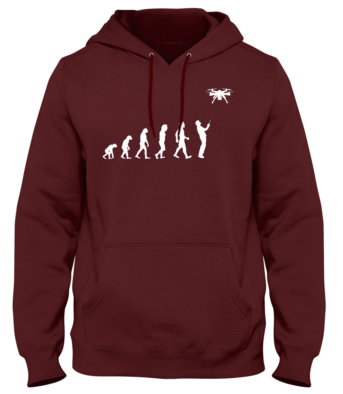 EVOLUTION OF DRONE MENS WOMENS LADIES UNISEX FUNNY SLOGAN HOODIE