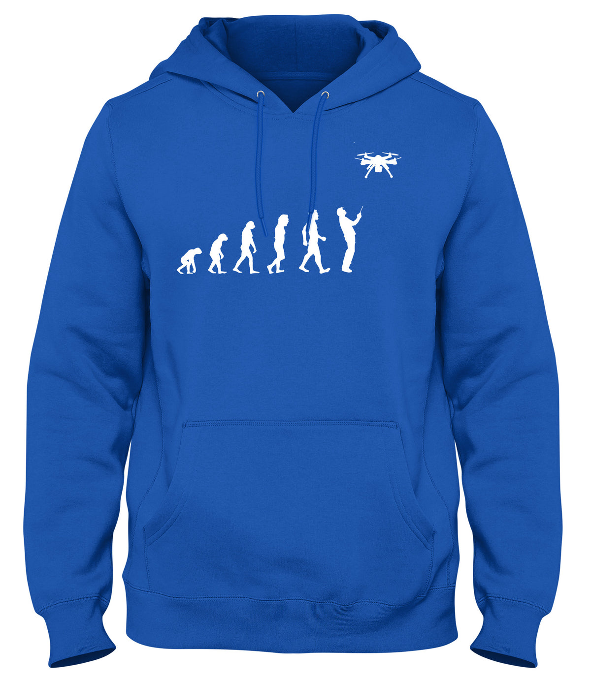EVOLUTION OF DRONE MENS WOMENS LADIES UNISEX FUNNY SLOGAN HOODIE