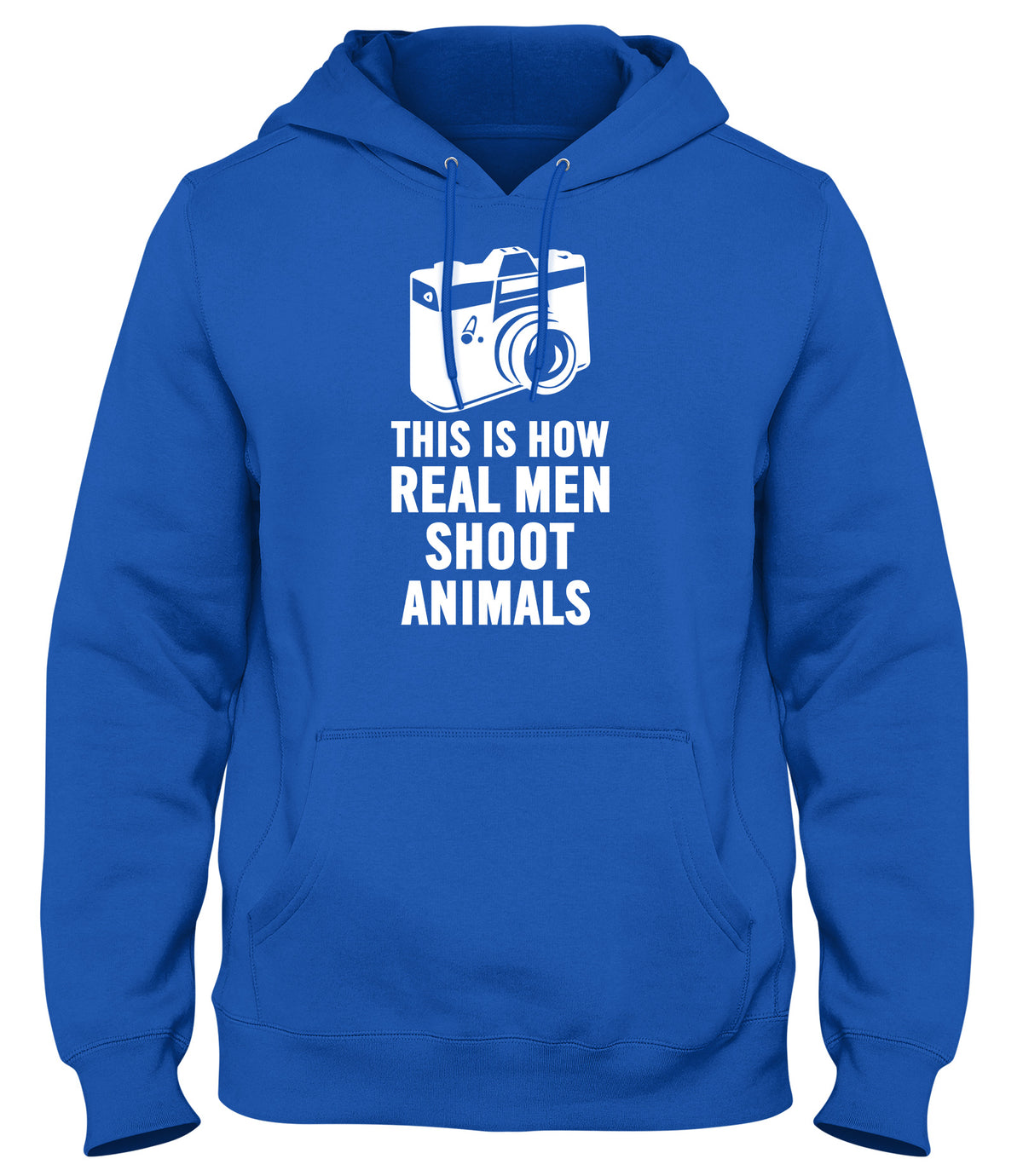 THIS IS HOW REAL MEN SHOOT ANIMALS WOMENS LADIES MENS UNISEX HOODIE