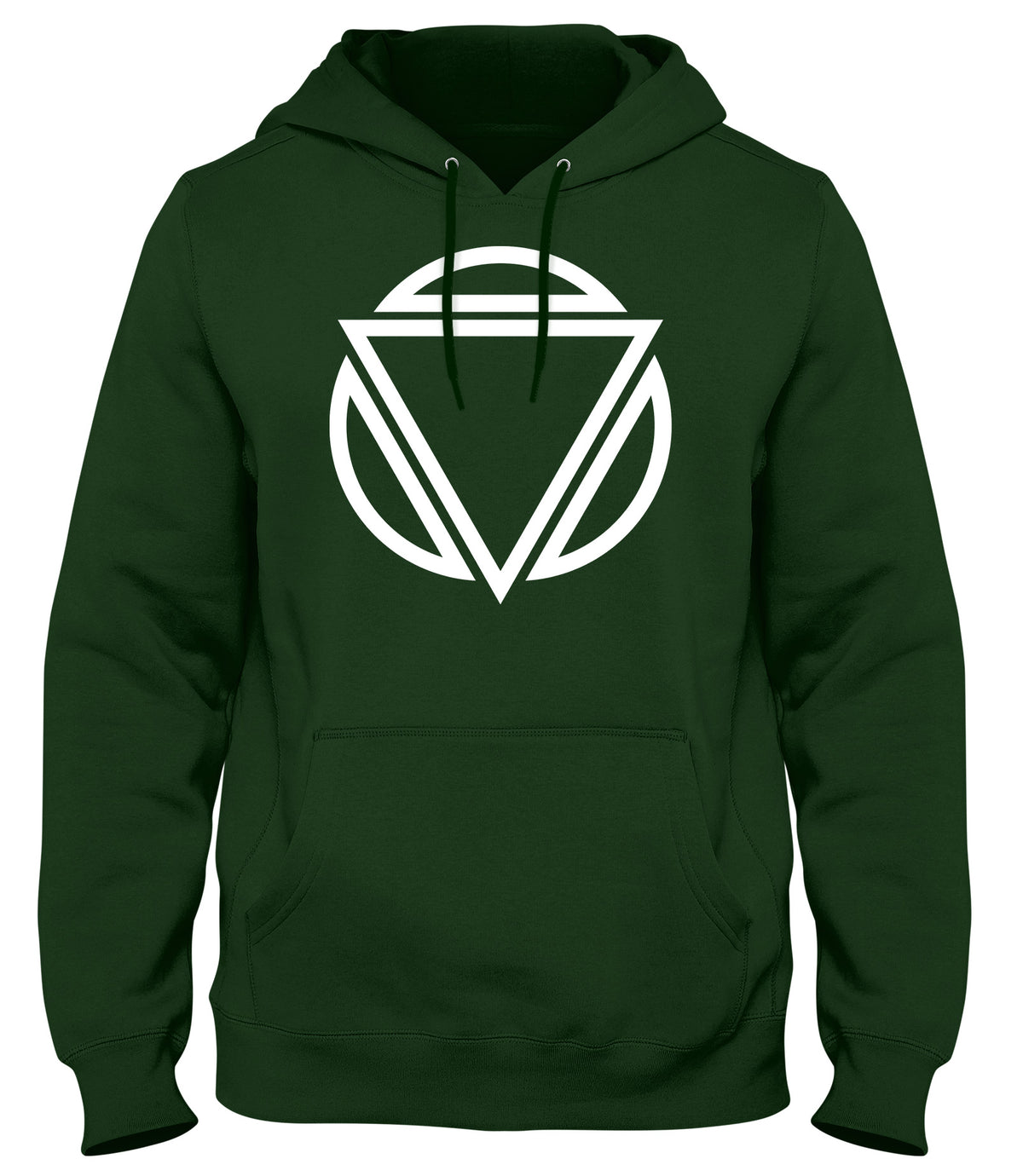 TRIANGLE ART CIRCLE MENS WOMENS UNISEX FUNNY HOODIE