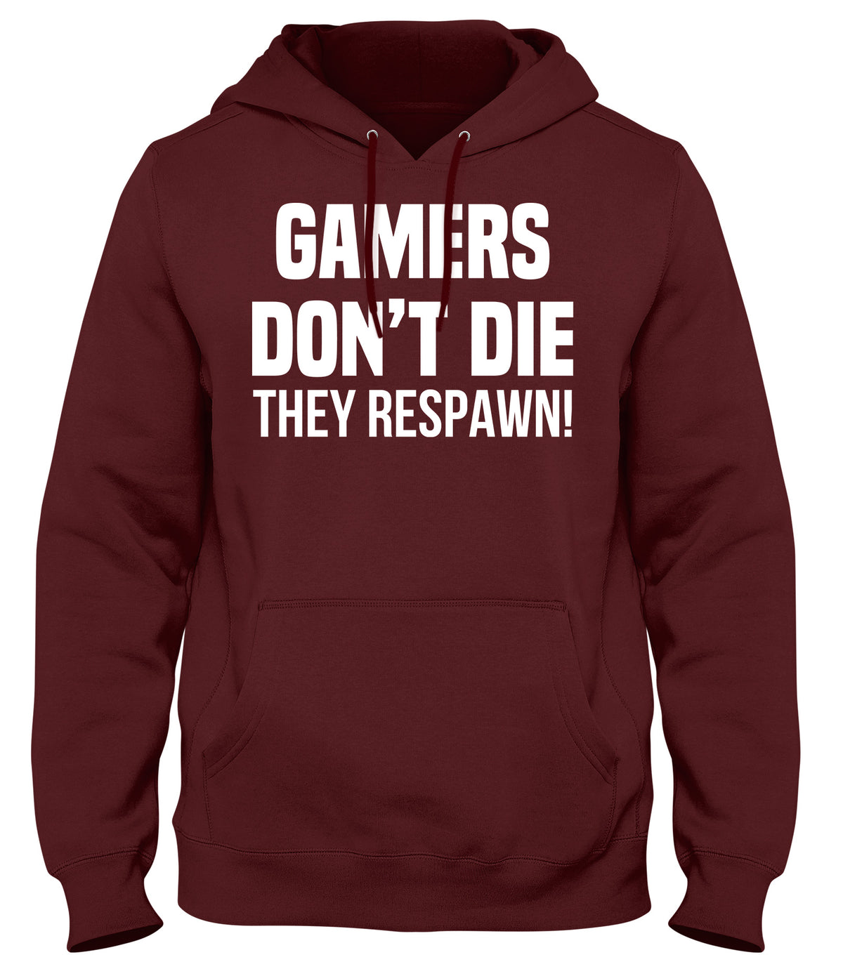 GAMERS DON&#39;T DIE THEY RESPAWN MENS WOMENS UNISEX FUNNY HOODIE