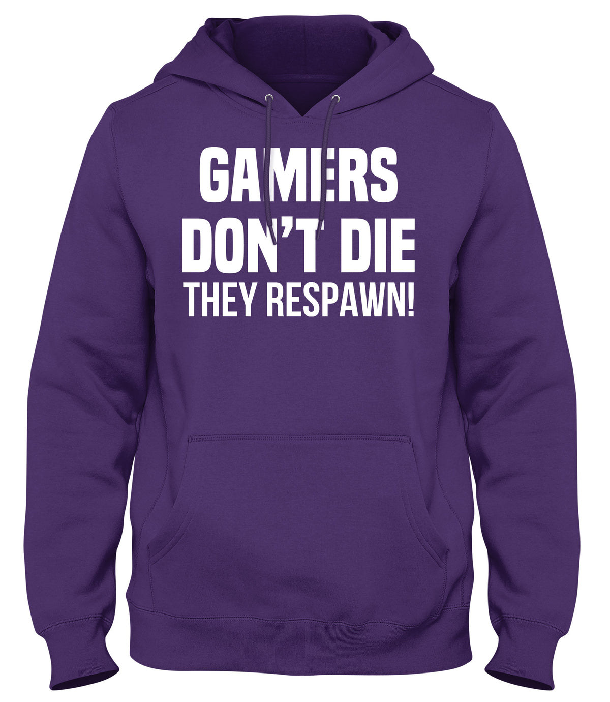 GAMERS DON&#39;T DIE THEY RESPAWN MENS WOMENS UNISEX FUNNY HOODIE