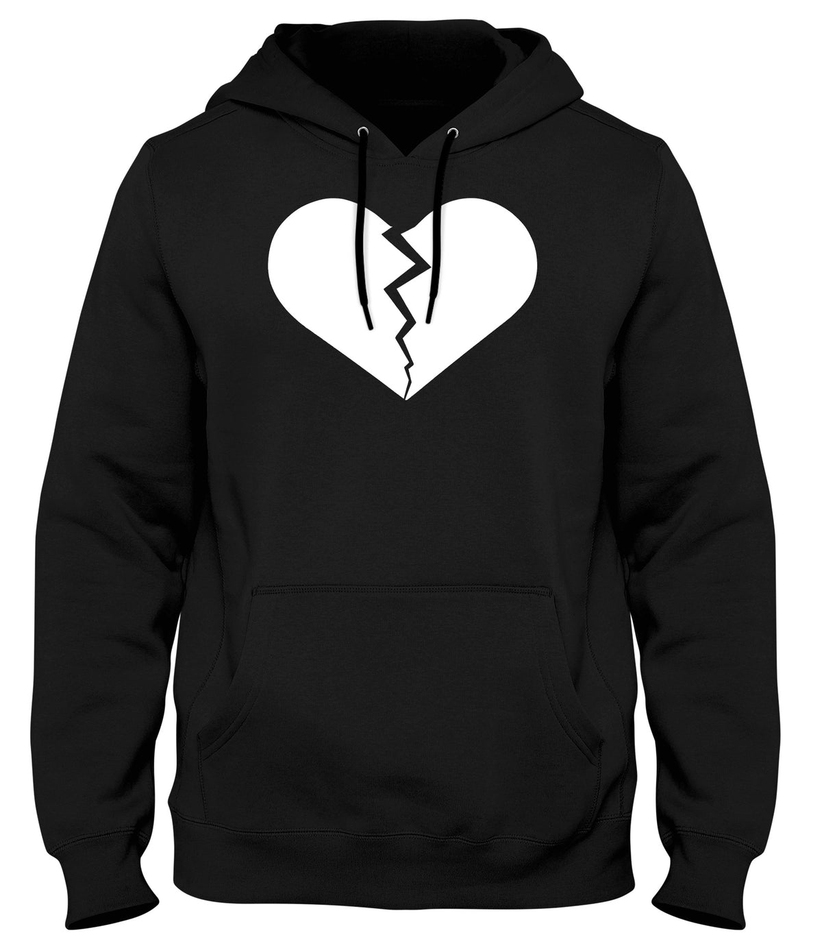 HEARTBROKEN LOVE HEART MENS WOMENS UNISEX FUNNY HOODIE