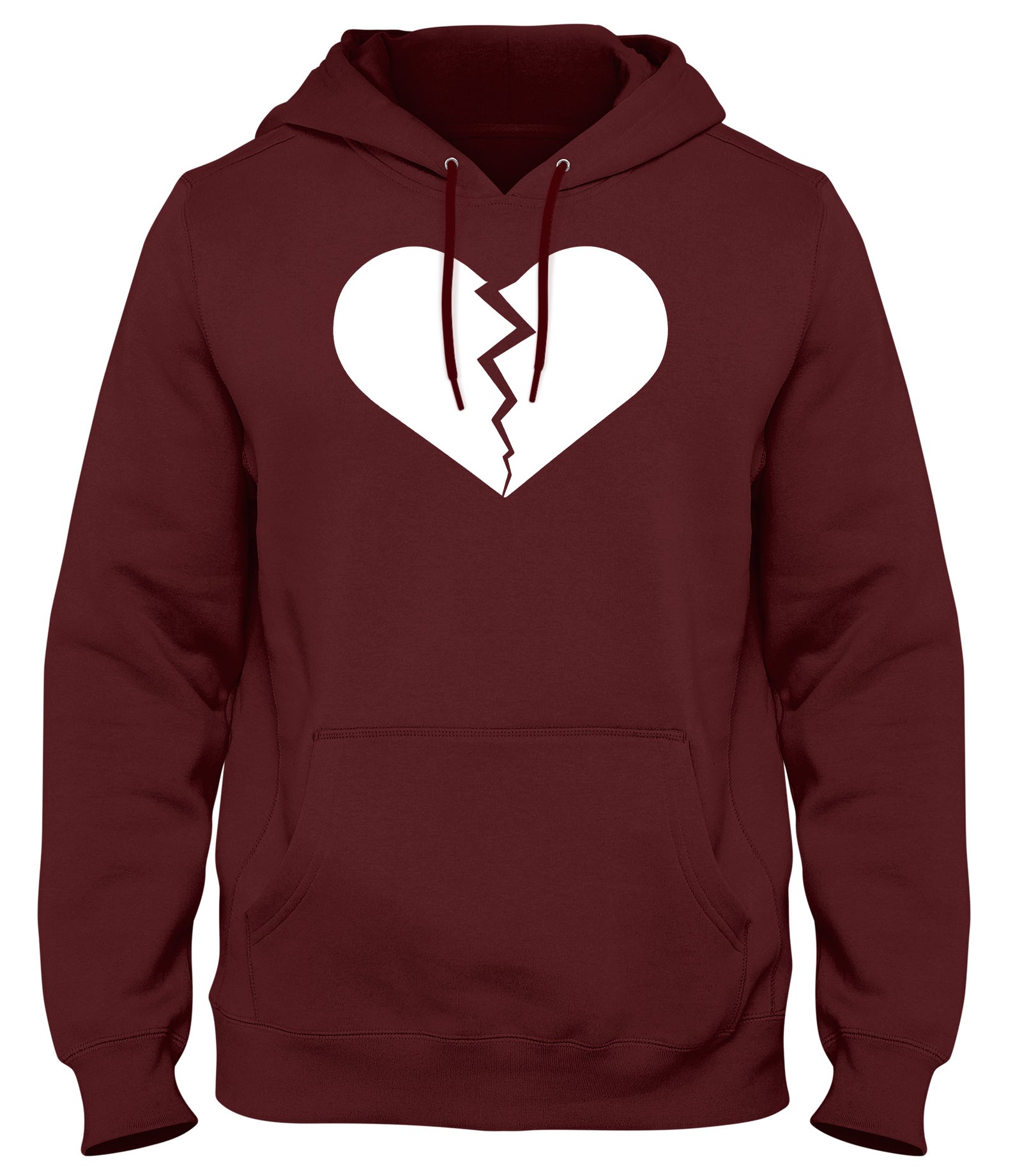 HEARTBROKEN LOVE HEART MENS WOMENS UNISEX FUNNY HOODIE